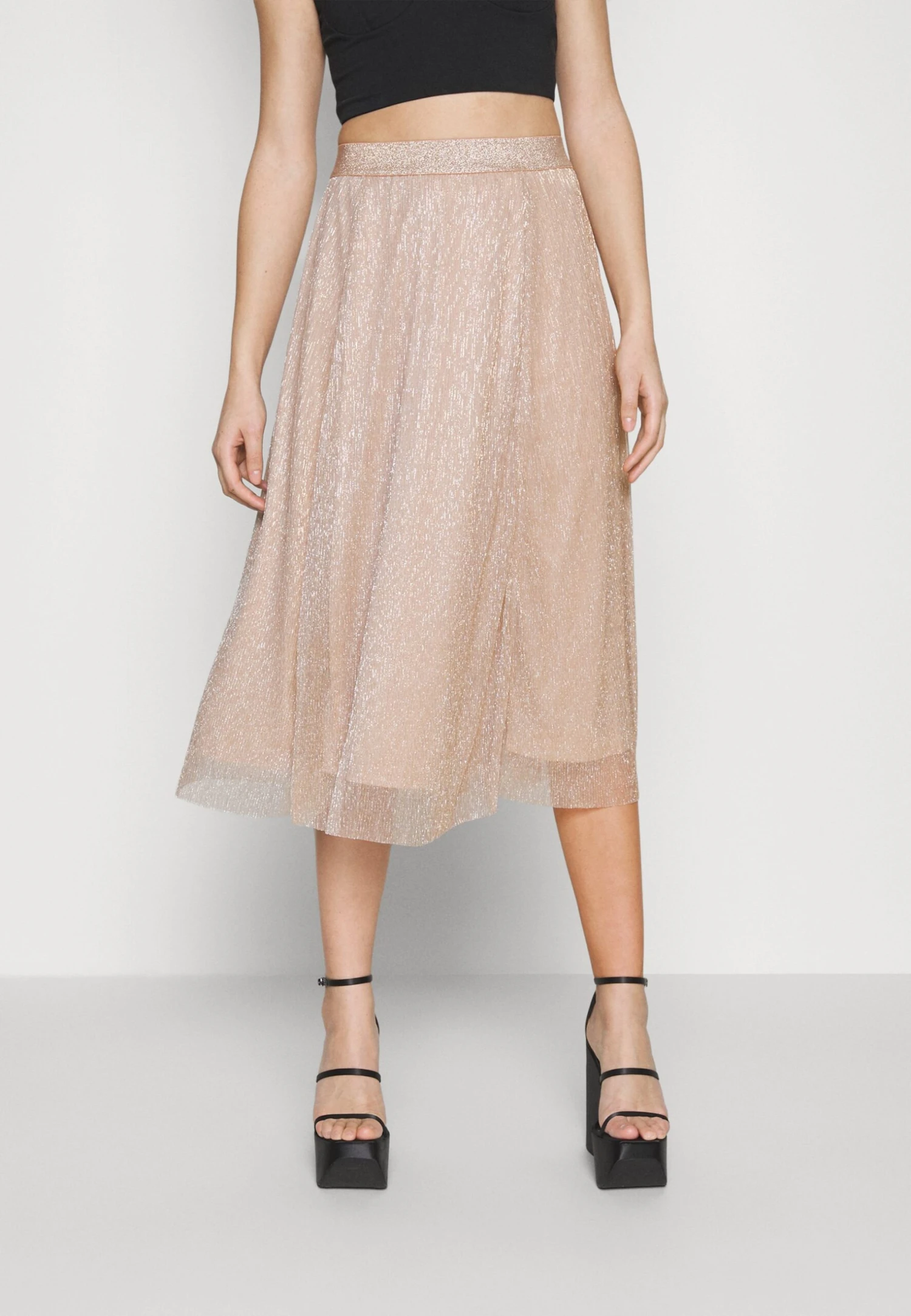 ONLY Onltinga Shine Skirt - A-Lijn Rok - Beige 3 ONLY Onltinga Shine Skirt - A-Lijn Rok - Beige