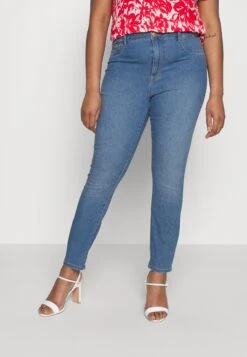 ONLY CARMAKOMA Carkila-Hiris Hw Sk Dnm Pimbox - Jeans Skinny Fit - Light Blue Denim