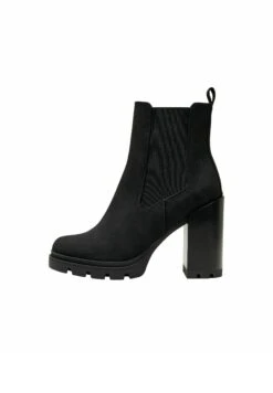 ONLY Shoes Einfarbiger - Enkellaarsjes Met Plateauzool - Black