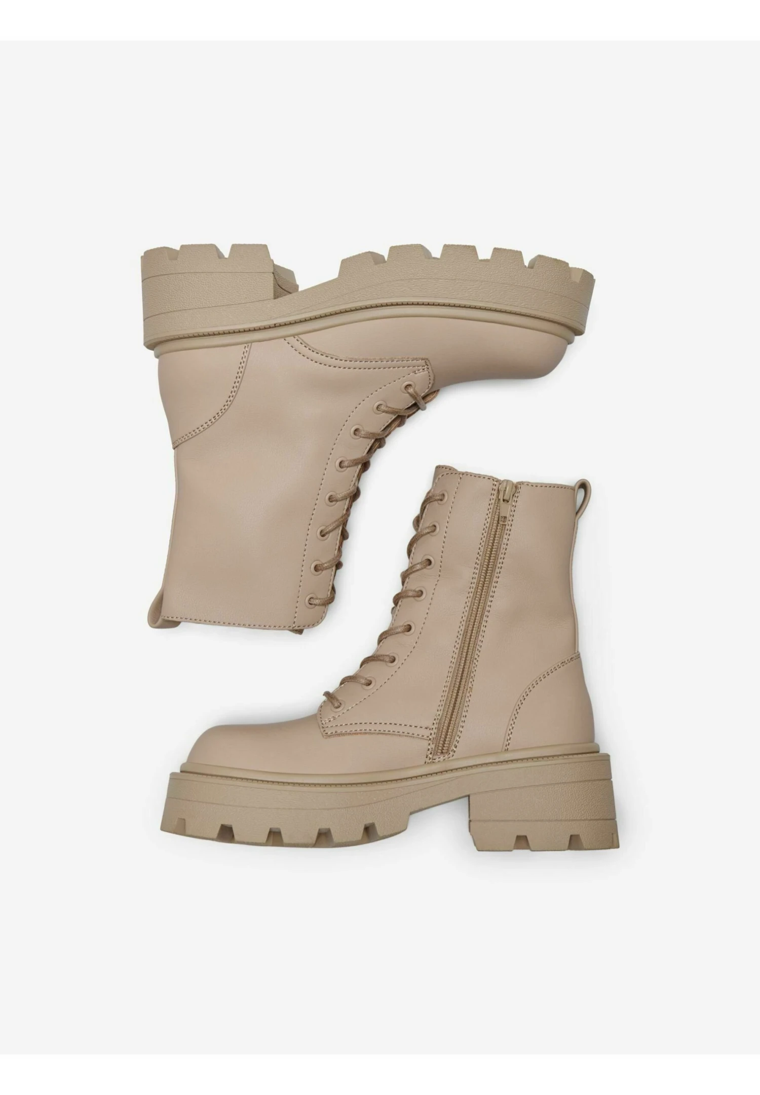 ONLY Shoes Einfarbige - Enkellaarsjes Met Plateauzool - Camel 7 ONLY Shoes Einfarbige - Enkellaarsjes Met Plateauzool - Camel - Afbeelding 5