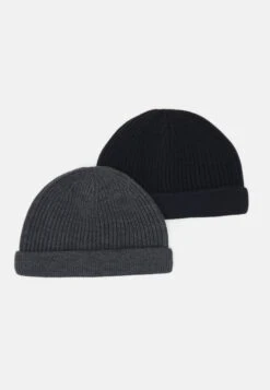 Only & Sons Onsshort Beanie 2 Pack - Muts - Black/Dark Grey Melange