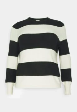 ONLY CARMAKOMA Carnew Daria Plus Size - Trui - Black/White/Gray Melange 10 ONLY CARMAKOMA Carnew Daria Plus Size - Trui - Black/White/Gray Melange -ONLY Winkel 1655b13389914c8ba32fb05a87b77347