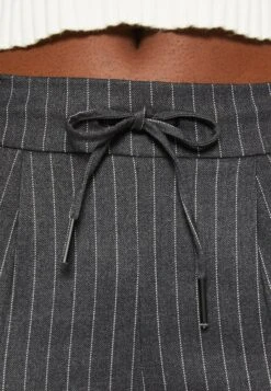 ONLY Onlpoptrash Naja Fine Stripe - Broek - Dark Grey Melange/White -ONLY Winkel 17836b9e78734d6999395a97e01a13cb