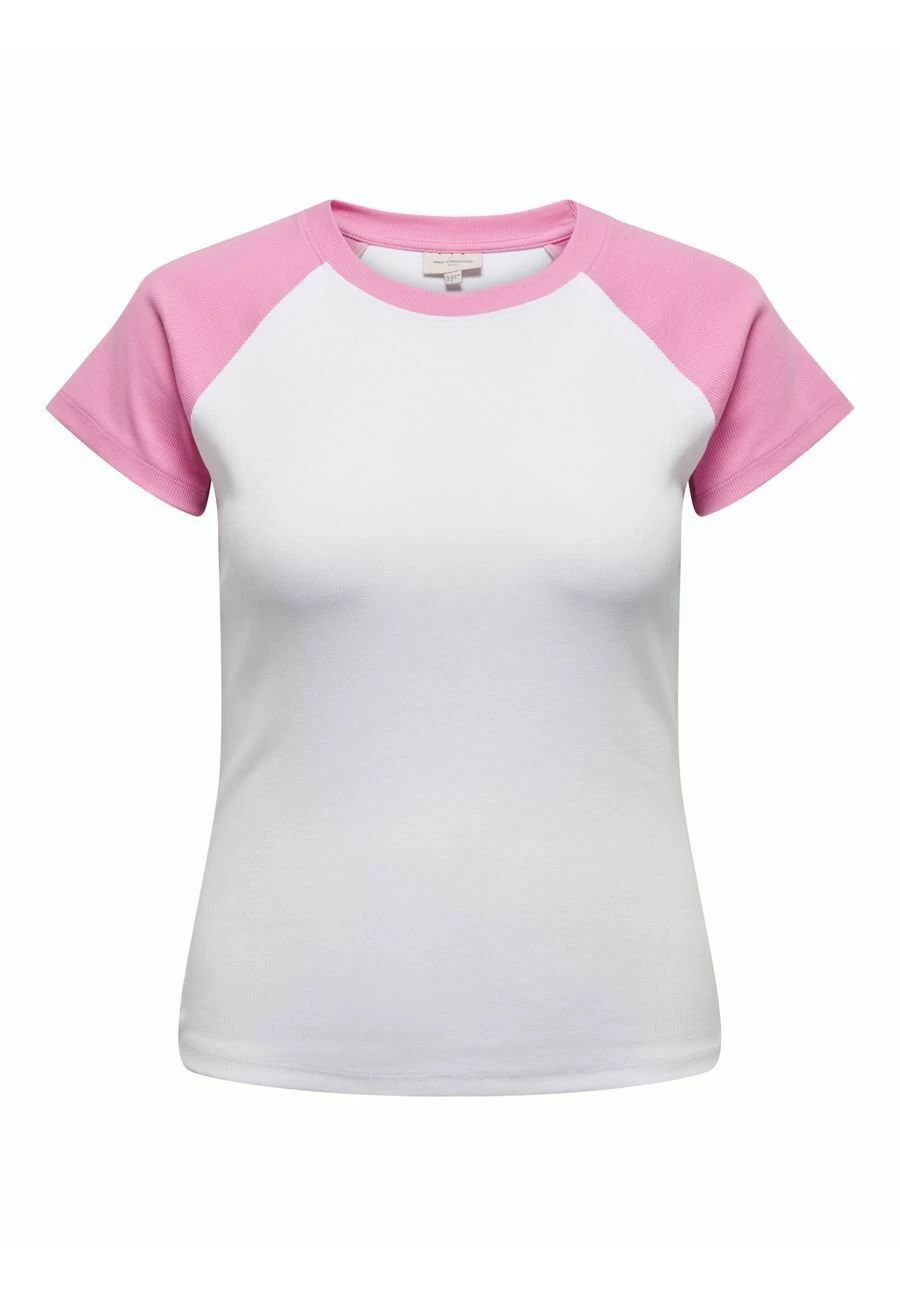 ONLY CARMAKOMA Curvy Raglan - T-Shirt Print - White 3 ONLY CARMAKOMA Curvy Raglan - T-Shirt Print - White