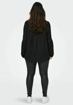 ONLY CARMAKOMA Carneel Ls V Neck- Blouse - Black -ONLY Winkel 2113ae78d4c6425c96ab021617d6d2ab