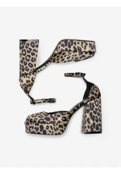 ONLY Shoes Print - Hoge Hakken - Brown Stone -ONLY Winkel 21fe3809282b491d818fbdb154f50851