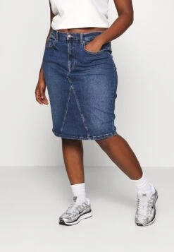 ONLY CARMAKOMA Carnorma Pencil Skirt - Kokerrok - Blue Denim