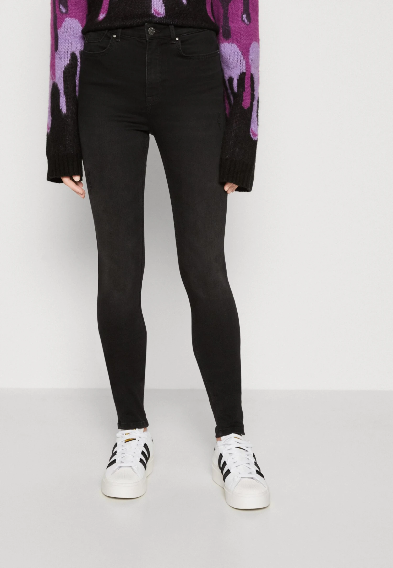 ONLY Onlforever High - Jeans Skinny Fit - Washed Black 3 ONLY Onlforever High - Jeans Skinny Fit - Washed Black