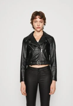 ONLY Onlnewvera Biker - Imitatieleren Jas - Black