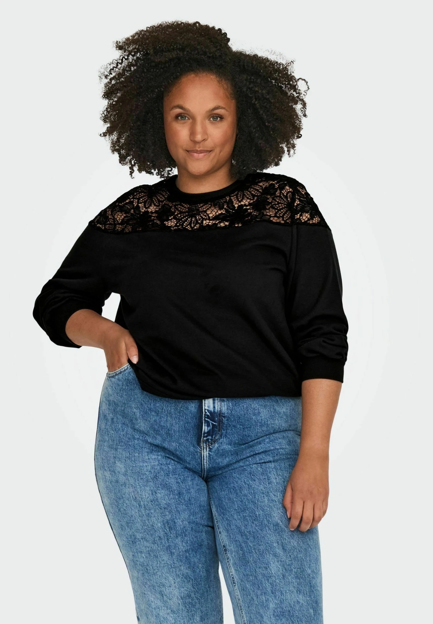 ONLY CARMAKOMA Langarm - Sweater - Black 3 ONLY CARMAKOMA Langarm - Sweater - Black