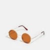 Only & Sons Onssunglasses Round Unisex - Zonnebril - Chocolate Brown/Gold-Coloured