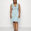 ONLY CARMAKOMA Carpiora Wrap Dress - Jurk - Indigo Bunting/Vibrang Green