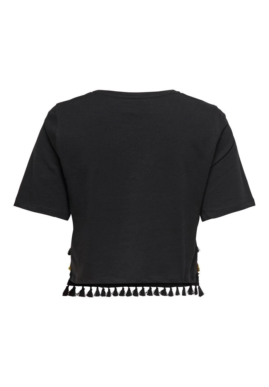 ONLY Onlfilippa Tassel - T-Shirt Print - Black 4 ONLY Onlfilippa Tassel - T-Shirt Print - Black - Afbeelding 2
