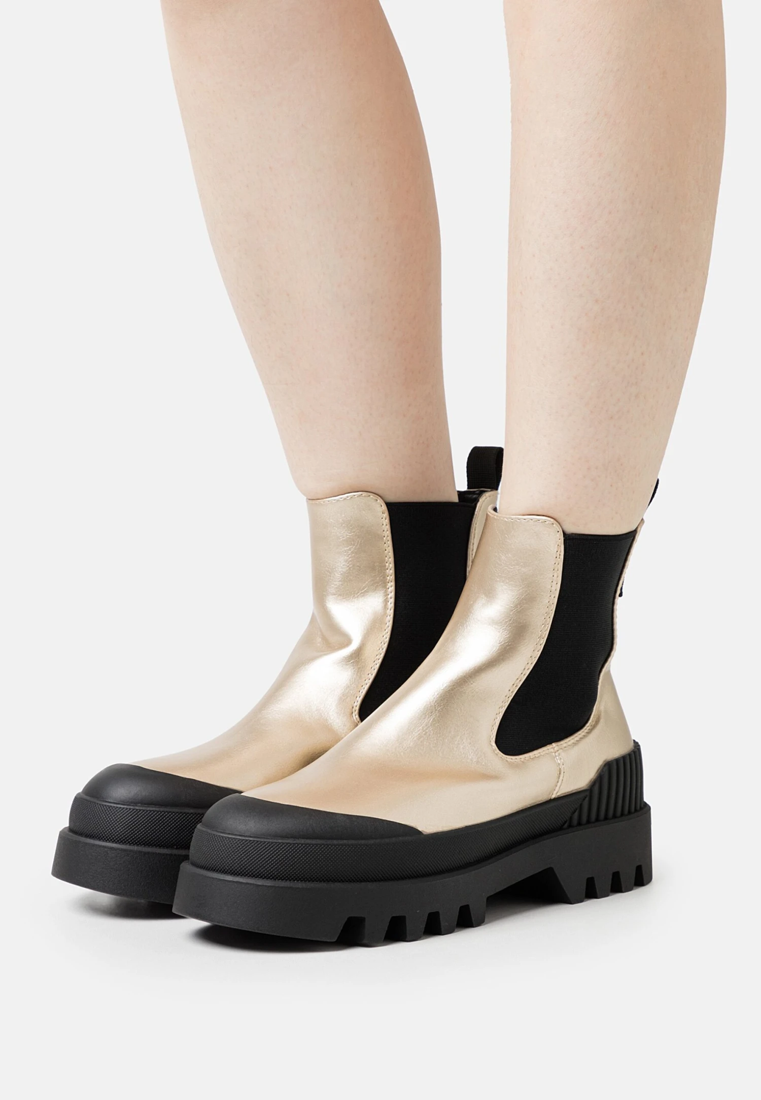 ONLY Shoes Onlbuzz - Enkellaarsjes Met Plateauzool - Gold 3 ONLY Shoes Onlbuzz - Enkellaarsjes Met Plateauzool - Gold