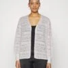 ONLY CARMAKOMA Carleana Open Cardigan - Vest - Cloud Dancer