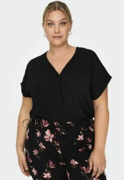 ONLY CARMAKOMA Curvy V-Ausschnitt - T-Shirt Basic - Black 13 ONLY CARMAKOMA Curvy V-Ausschnitt - T-Shirt Basic - Black -ONLY Winkel 3fbf852ffa164a5f9bc292836ce5d317