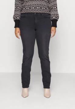 ONLY CARMAKOMA Carhiris Pushup - Straight Leg Jeans - Black
