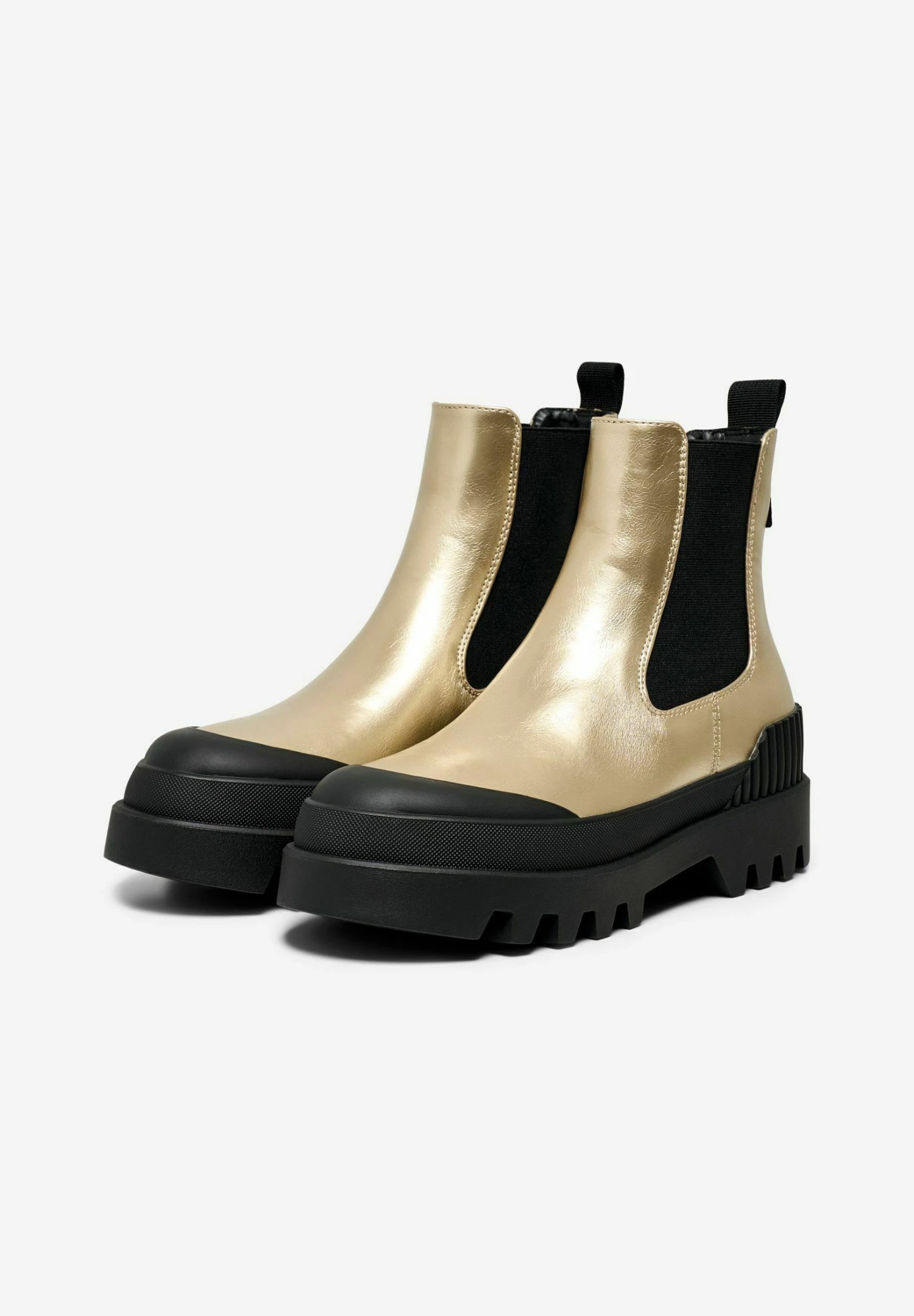 ONLY Shoes Enkellaarsjes Met Plateauzool - Gold Colour 4 ONLY Shoes Enkellaarsjes Met Plateauzool - Gold Colour - Afbeelding 2