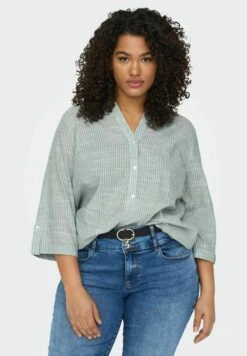 ONLY CARMAKOMA Mit 3/4 Ärmeln Curvy Longline - Blouse - Hedge Green -ONLY Winkel 5d7778110c1340219aadf25a0568cdff