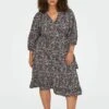 ONLY CARMAKOMA Midi Curvy Wickel - Jurk - Black -ONLY Winkel 5d7b7ee054e4429fa042821880602be6