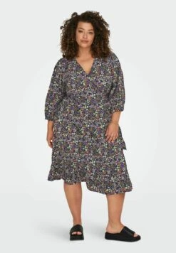 ONLY CARMAKOMA Midi Curvy Wickel - Jurk - Black