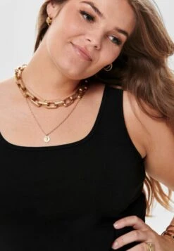 ONLY CARMAKOMA Top - Black -ONLY Winkel 60a6b104b3904568836ba7e6b77eadef