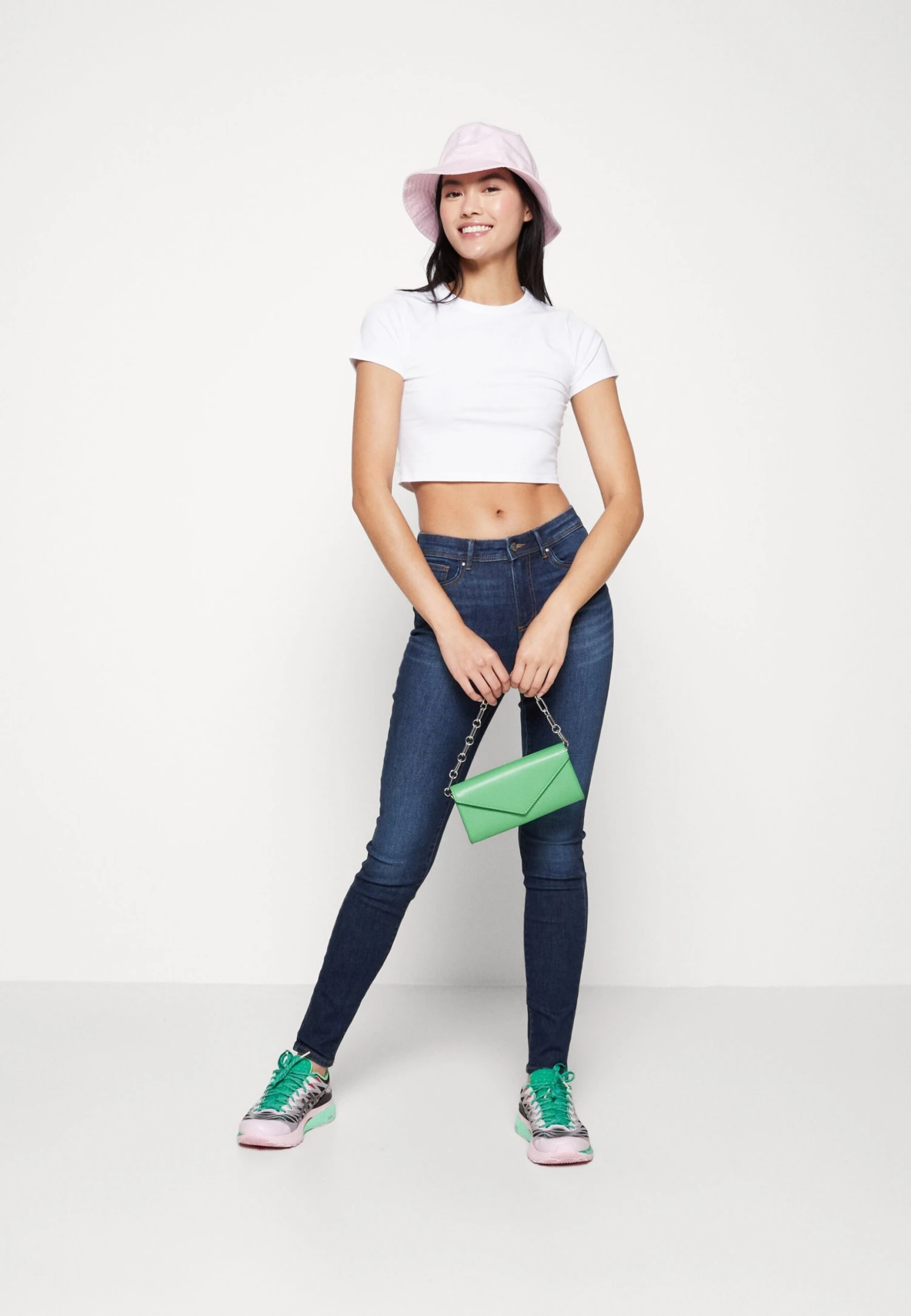 ONLY Onlwauw - Jeans Skinny Fit - Dark Blue Denim 4 ONLY Onlwauw - Jeans Skinny Fit - Dark Blue Denim - Afbeelding 2