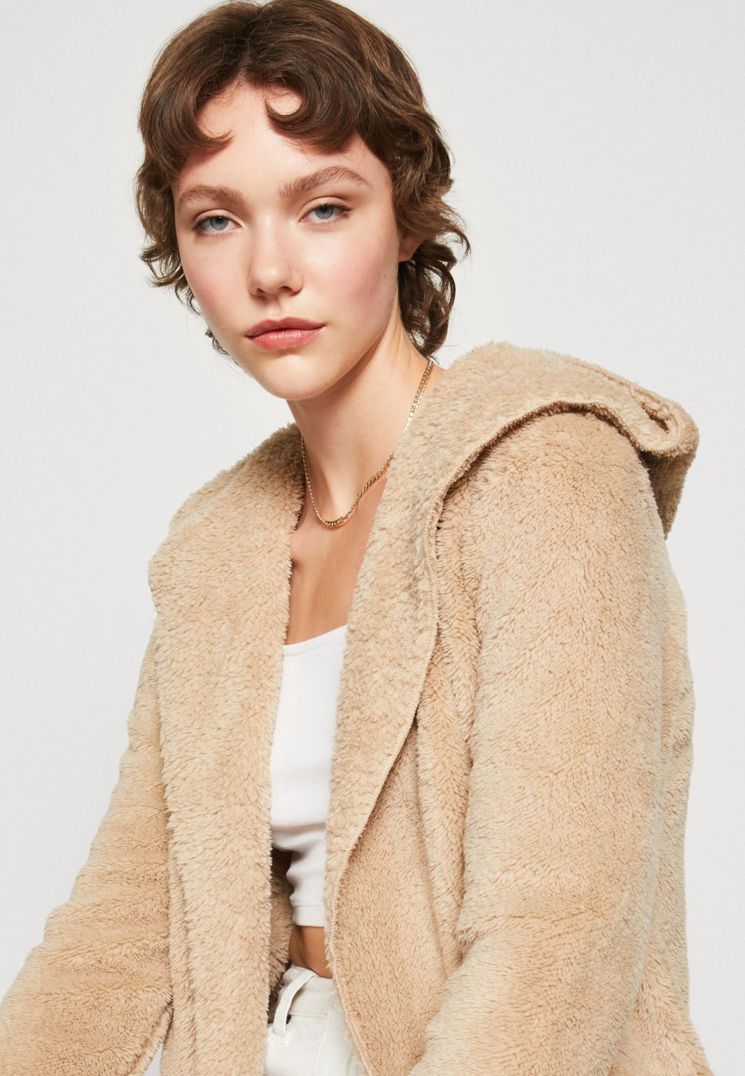 ONLY Onlcontact Hood Sherpa Coat - Lichte Jas - Humus 6 ONLY Onlcontact Hood Sherpa Coat - Lichte Jas - Humus - Afbeelding 4