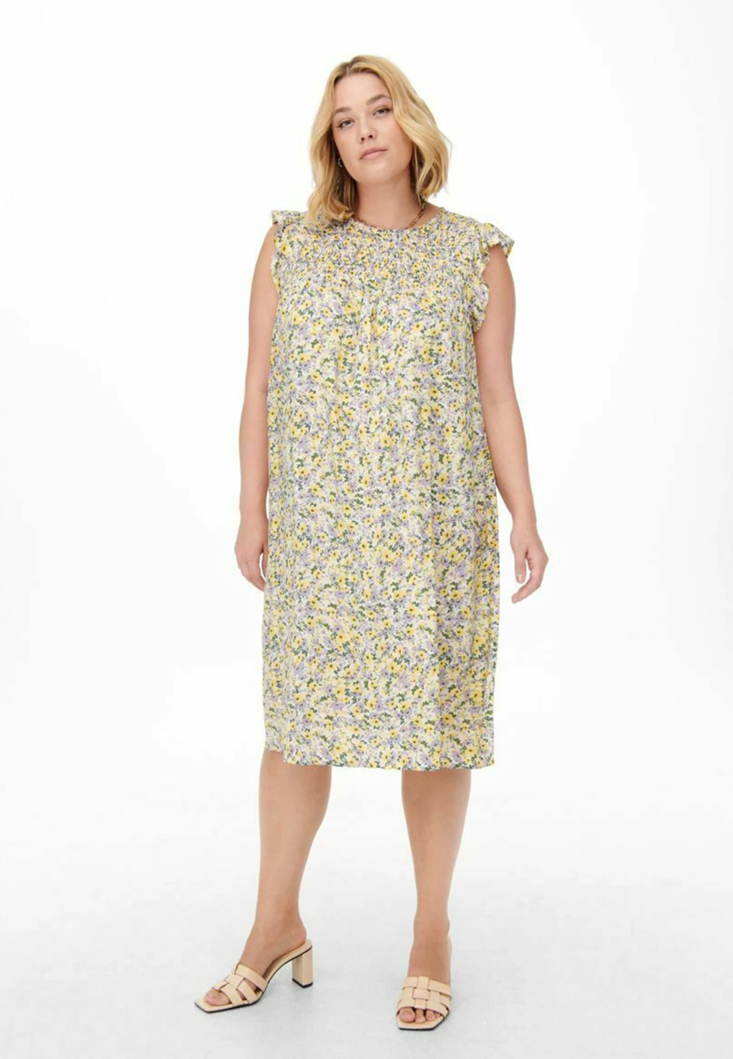 ONLY CARMAKOMA Curvy Rüschenärmel - Jurk - Cloud Dancer 3 ONLY CARMAKOMA Curvy Rüschenärmel - Jurk - Cloud Dancer