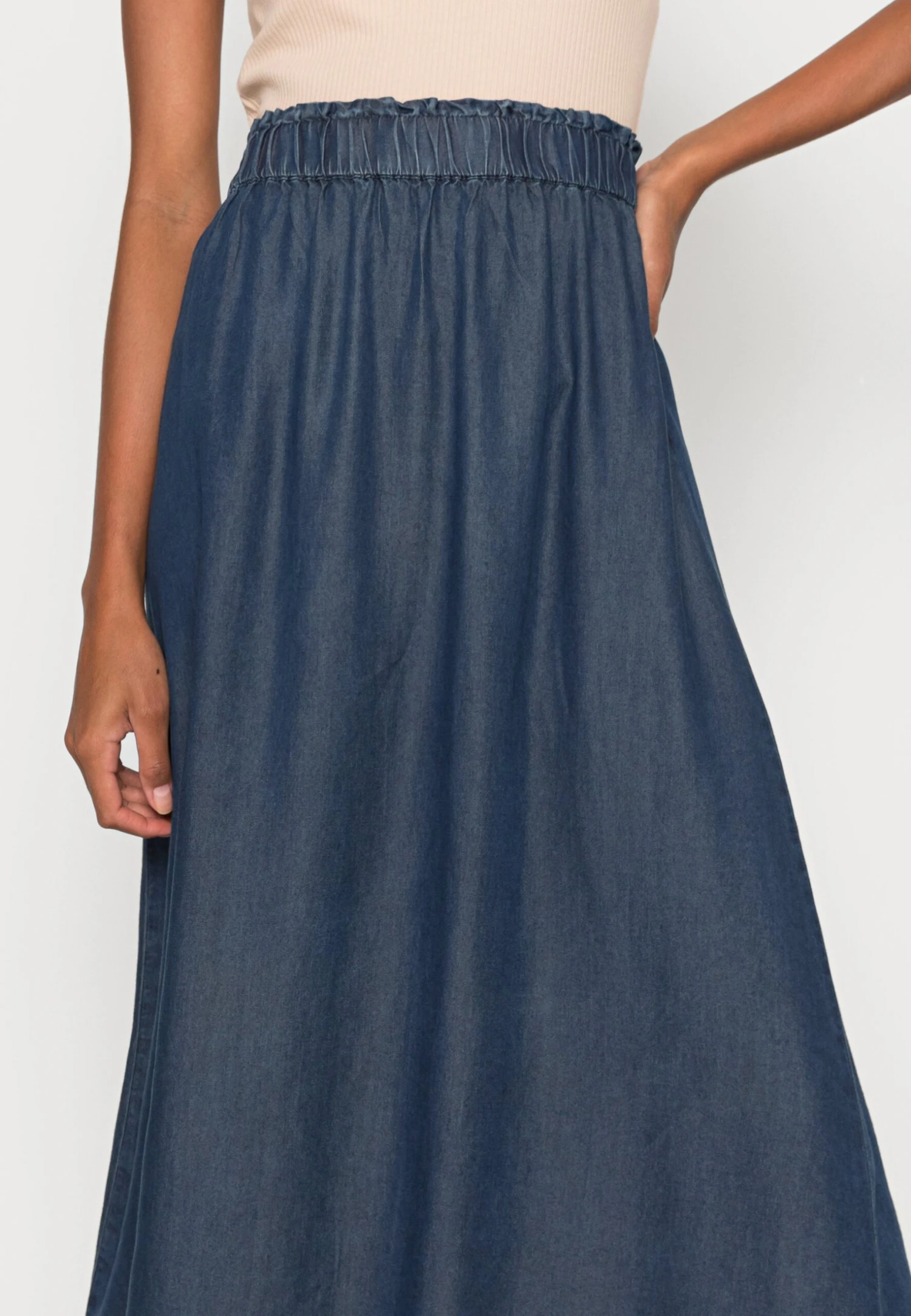 ONLY Onlpema Venedig Life - Maxirok - Dark Blue Denim 7 ONLY Onlpema Venedig Life - Maxirok - Dark Blue Denim - Afbeelding 5