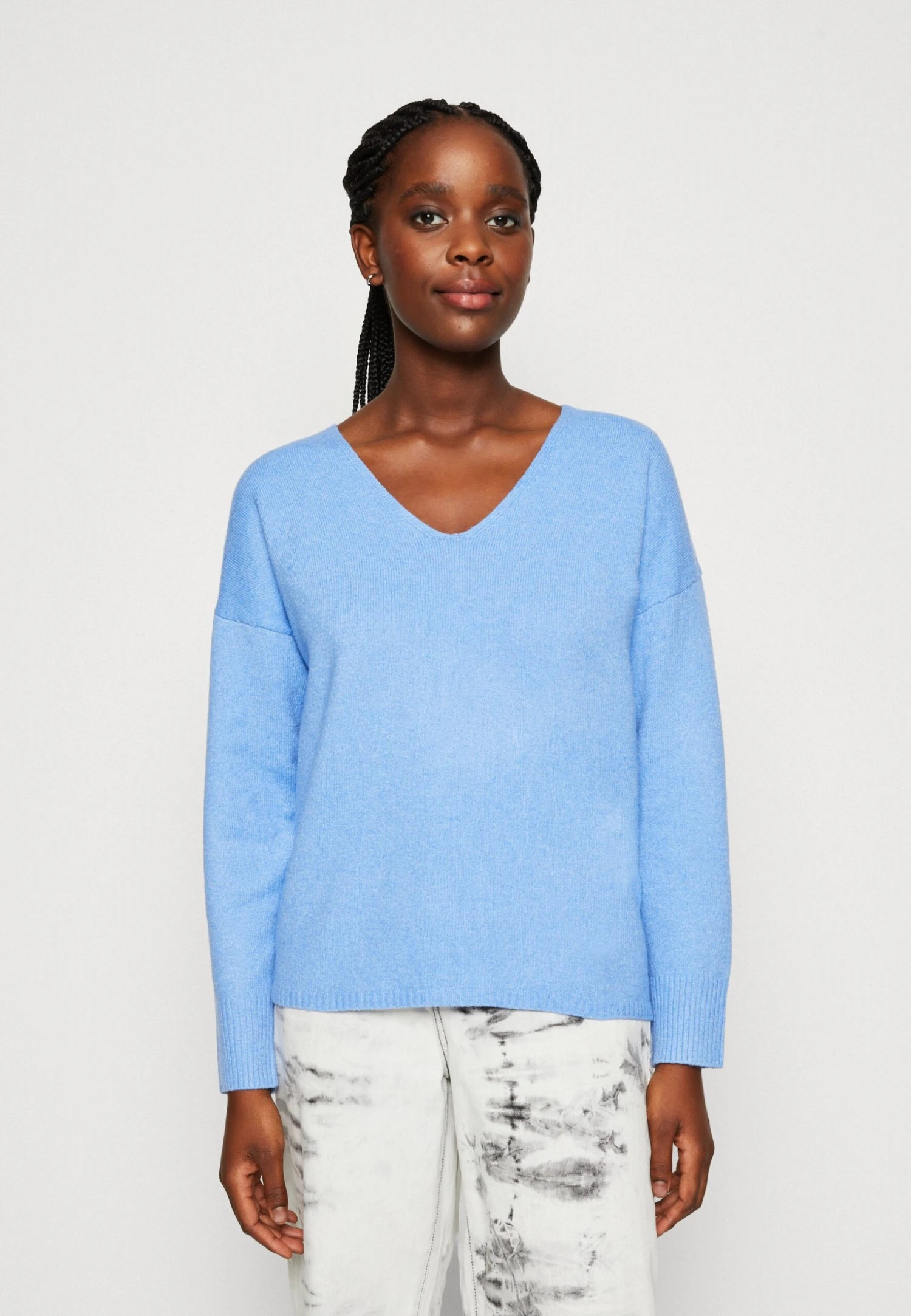 ONLY Onlrica Life V Neck- Trui - Provence Melange 3 ONLY Onlrica Life V Neck- Trui - Provence Melange