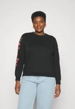 ONLY CARMAKOMA Carsonny Neck Sweat - Sweater - Black