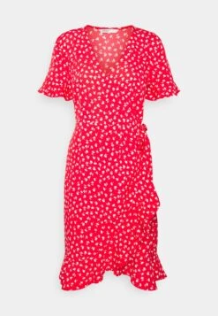 ONLY Onlolivia Wrap Dress - Jurk - Mars Red