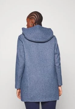 ONLY CARMAKOMA Carsedona Light Coat - Halflange Jas - Maritime Blue -ONLY Winkel 752dc1daf0ba4091ae5f3b44ec7e54f4