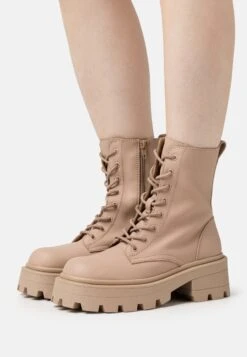 ONLY Shoes Onlbanyu - Enkellaarsjes Met Plateauzool - Beige