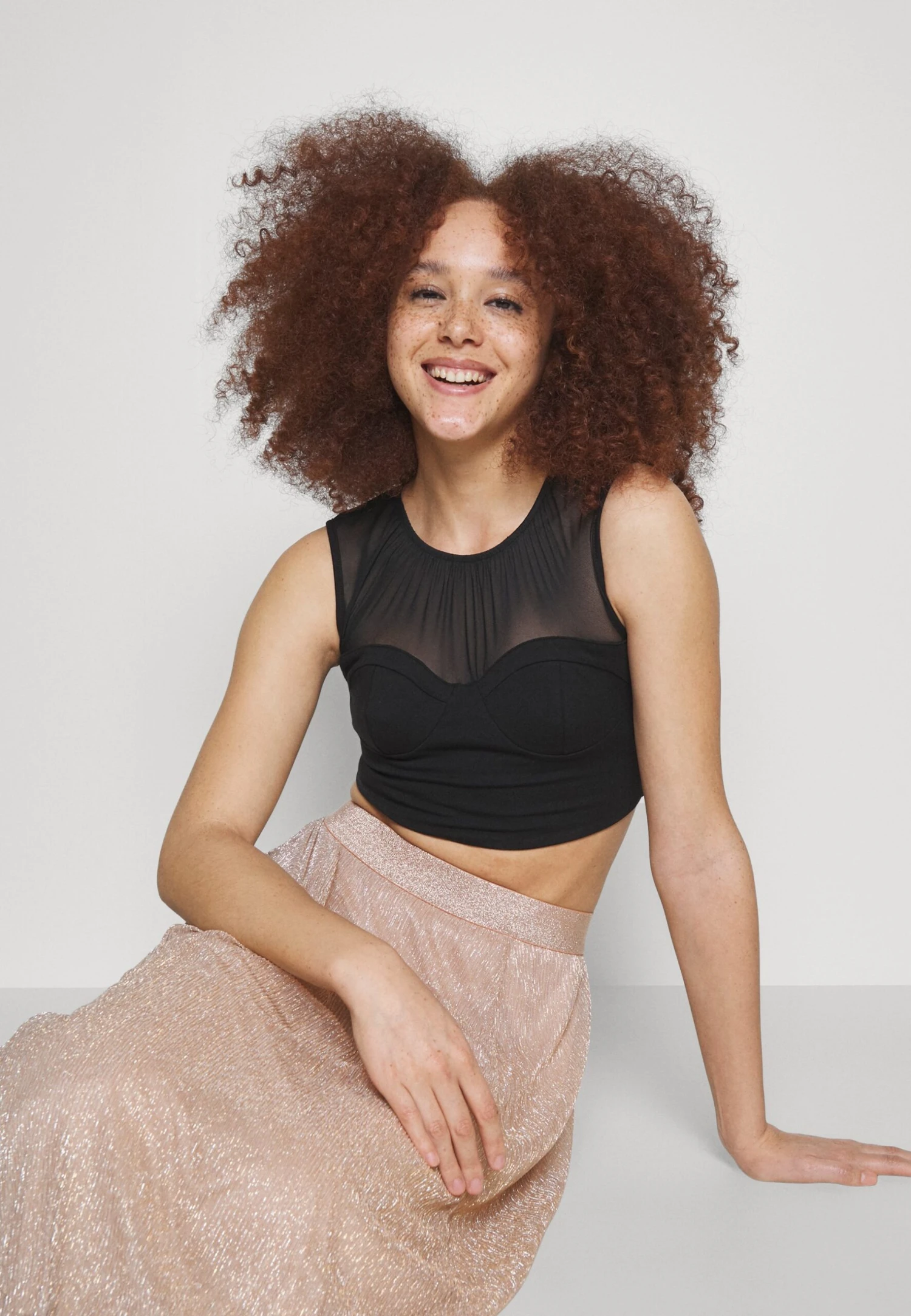 ONLY Onltinga Shine Skirt - A-Lijn Rok - Beige 6 ONLY Onltinga Shine Skirt - A-Lijn Rok - Beige - Afbeelding 4