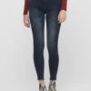 ONLY Onlblush Life Mid Raw- Jeans Skinny Fit - Blue / Black -ONLY Winkel 7c556da8e2d34433a4b1715b17462065