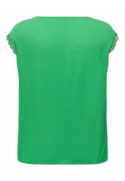 ONLY CARMAKOMA Mit Kurzen Ärmeln Curvy V-Ausschnitt - Blouse - Kelly Green -ONLY Winkel 829227608b31476b8436fd88225d94ce