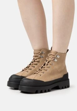 ONLY Shoes Onlbuzz - Enkellaarsjes Met Plateauzool - Beige