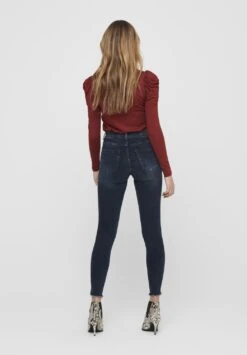 ONLY Onlblush Life Mid Raw- Jeans Skinny Fit - Blue / Black -ONLY Winkel 900fe6b43dee4d089e6ae29ffd001933