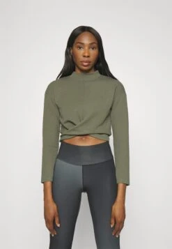 Only Play Onpstina Crop - Sweater - Dusty Olive
