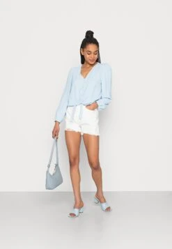 ONLY Onlmette Knot- Blouse - Cashmere Blue -ONLY Winkel 98c7940a5a7c4bd388635106bed630ff