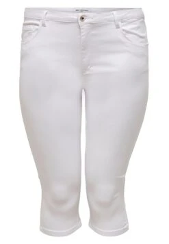 ONLY CARMAKOMA Curvy Caraugusta Life- Jeansshort - White -ONLY Winkel a092ce265b4244a49a179991d2524080