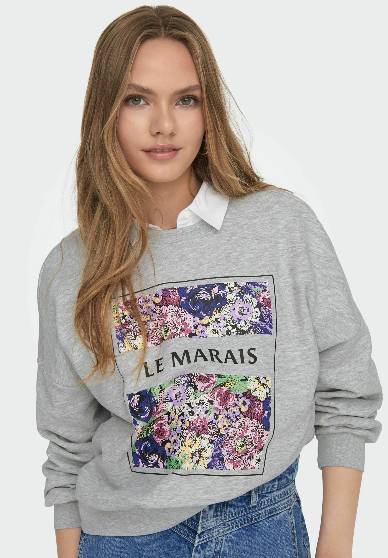 ONLY Rundhals - Sweater - Light Grey Melange 1 6 ONLY Rundhals - Sweater - Light Grey Melange 1 - Afbeelding 4