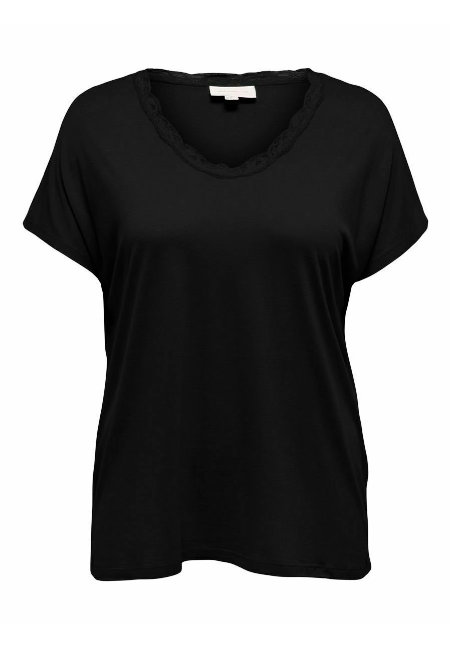 ONLY CARMAKOMA V-Ausschnitt - T-Shirt Basic - Black 3 ONLY CARMAKOMA V-Ausschnitt - T-Shirt Basic - Black