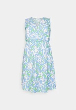 ONLY CARMAKOMA Carpiora Wrap Dress - Jurk - Indigo Bunting/Vibrang Green -ONLY Winkel ac3ccf87a7224ea1b7bd4e06880b12a0