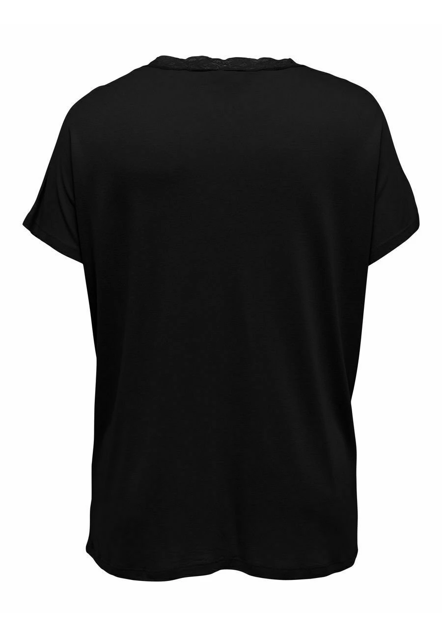 ONLY CARMAKOMA V-Ausschnitt - T-Shirt Basic - Black 4 ONLY CARMAKOMA V-Ausschnitt - T-Shirt Basic - Black - Afbeelding 2