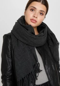 ONLY Onlannali Weaved Scarf - Sjaal - Dark Grey Melange