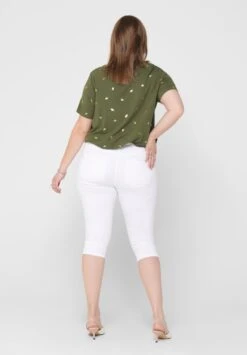 ONLY CARMAKOMA Curvy Caraugusta Life- Jeansshort - White -ONLY Winkel c47d8c58a794496086bded86cfdd7ef0