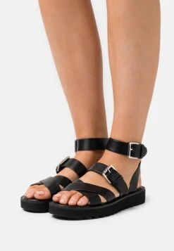 ONLY Shoes Onlmalu Chunky Wrap - Sandalen Met Plateauzool - Black